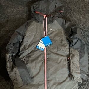 Columbia Kids' Charcoal and Pink Puffer Jacket